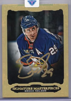 2022-23 UD Ultimate - BROCK NELSON - Auto Gold Ink Signature Masterpieces front